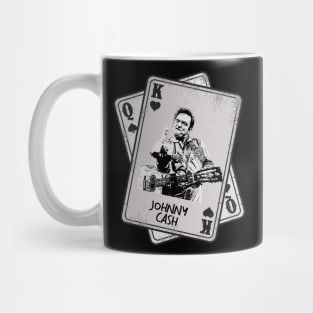 Retro Johnny Cash Style Card Mug